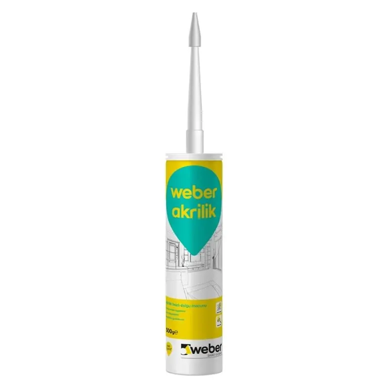 ჰერმეტიკი აკრილის ნაცრისფერი WEBER AKRILIK GREY (500 გრ) — სილიკონი და ჰერმეტკი